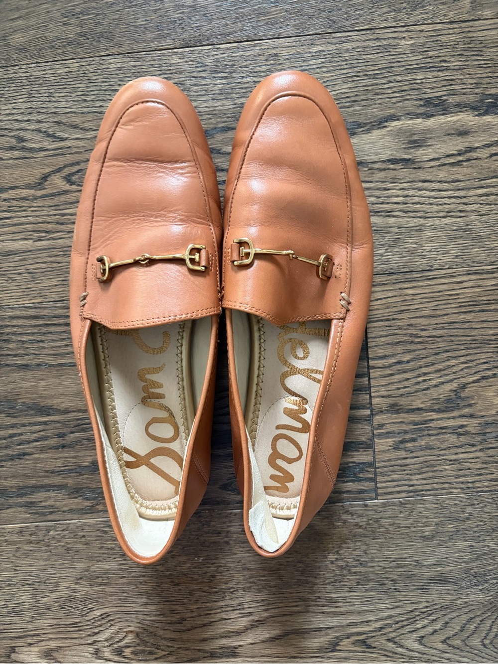 Sam Edelman Tan Leather Bit Loafers